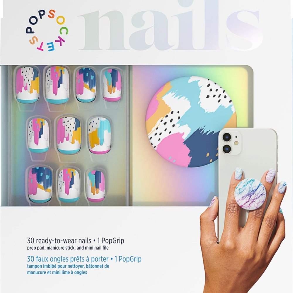 PopSockets - Nails + PopGrip - Painterly Pastels